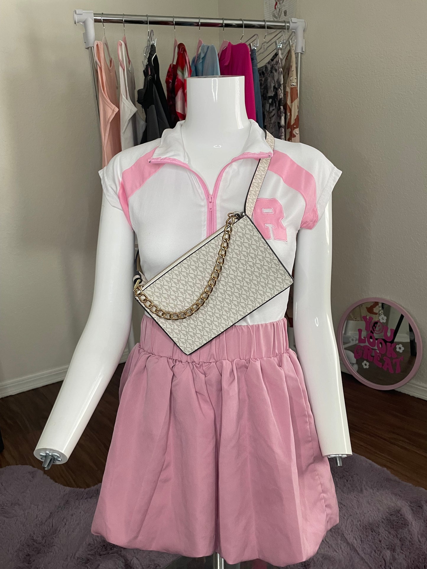 Blush Varsity Bubble Set