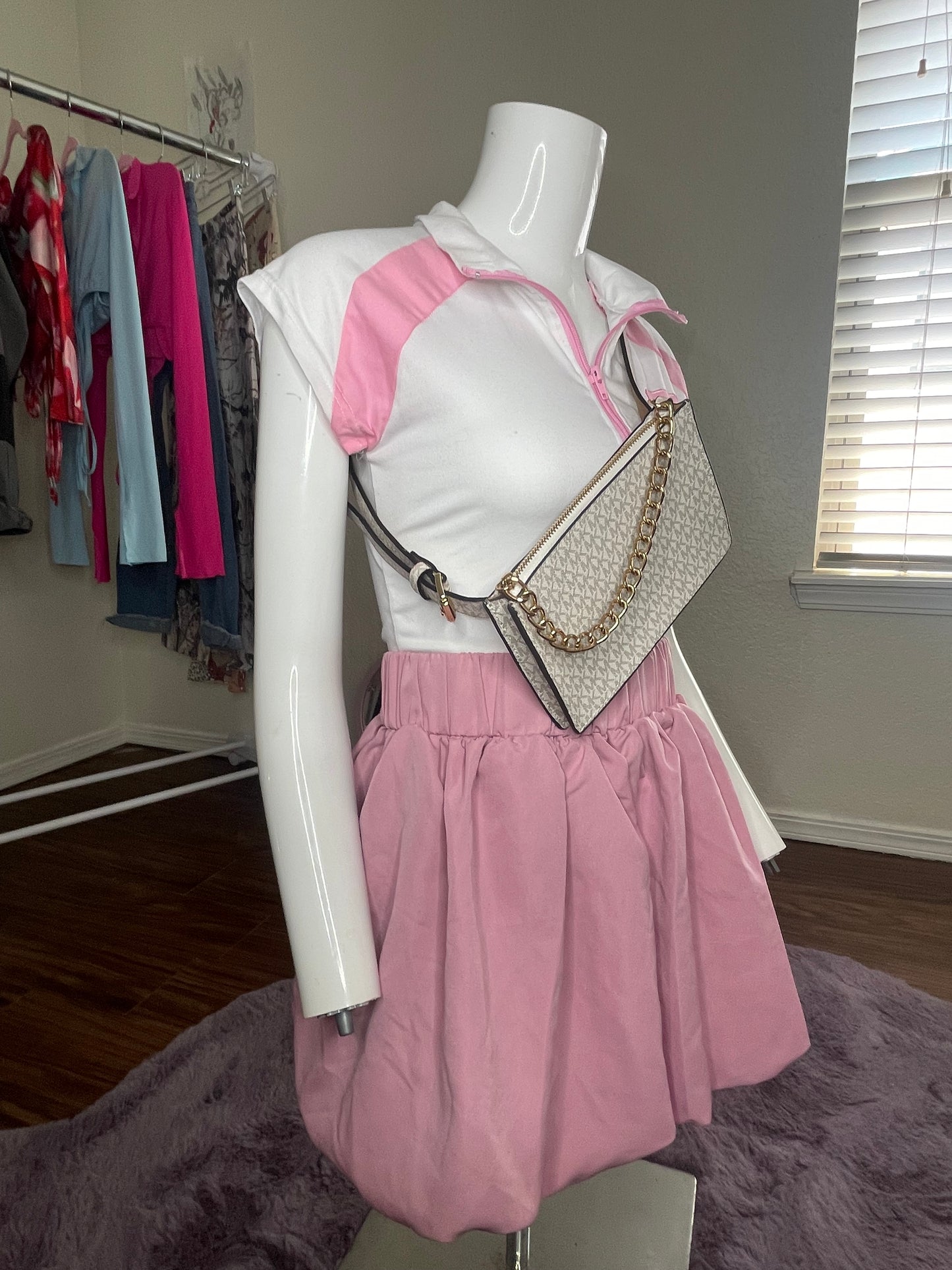 Blush Varsity Bubble Set